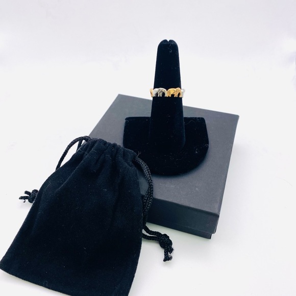 🌺Silver & Rose Gold Elephant Eternity Band Ring🌺 - Picture 11 of 11